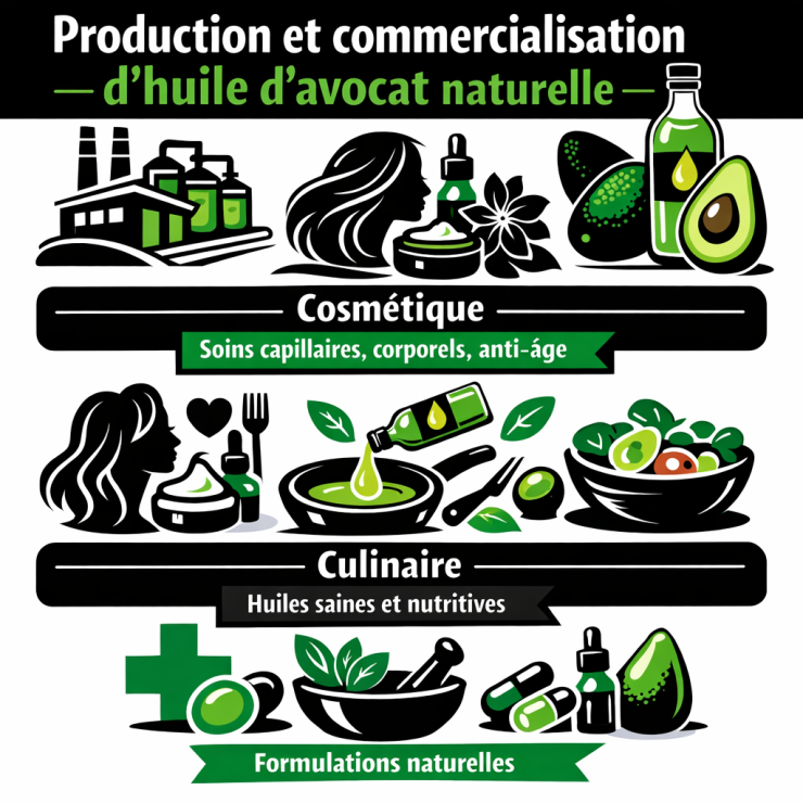 Production et uses de l'huile d'avocat